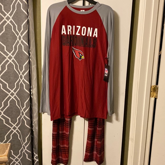NFL Other - NFL Arizona Cardinals Men Pijama Size L, Color Red With Gray Sleeves NWT